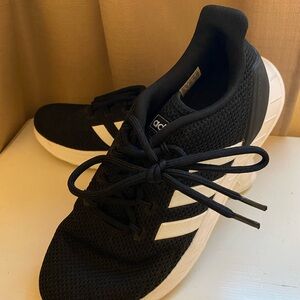 Adidas Black Mesh Sneakers with White Accents